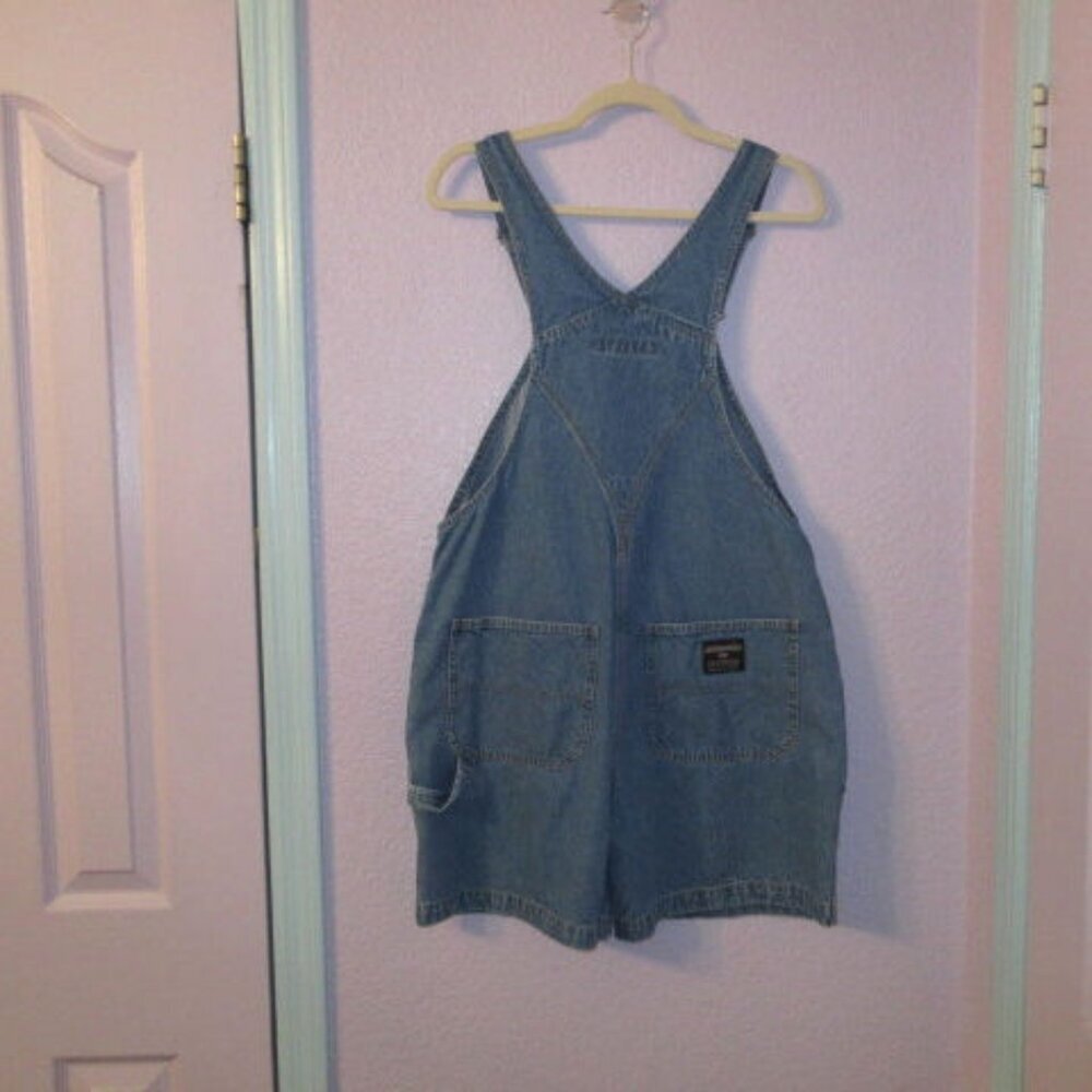 Vtg Unionbay Y2K 90s Denim Overalls M Shortalls Baggy Carpenter Grunge Western - Picture 7 of 10